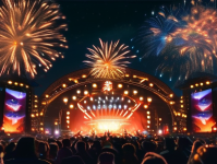 跨年晚会，璀璨之夜，共赴未来，之夜，跨年晚会的盛大庆典，迎接未来的