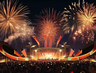 跨年晚会，欢庆新年的璀璨之夜，之夜，跨年晚会的欢庆盛